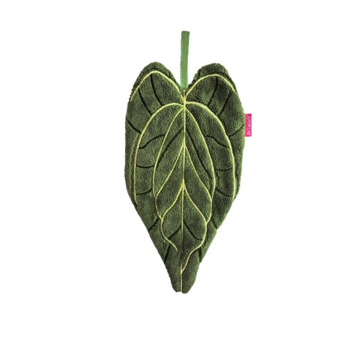 植物葉子擦手毛巾掛式可愛廚房超強吸水加厚不掉毛衛生間浴室手帕