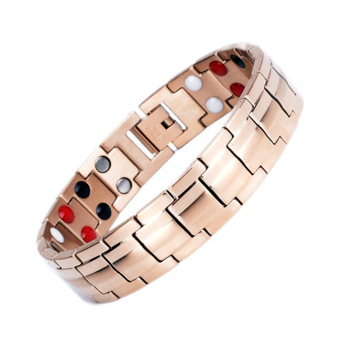 歐美爆款永磁磁石鍺能量負離子磁性鈦鋼手鏈男士