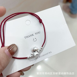 爆款金錢馬足銀999紅繩手鏈2026生肖馬本命年紅手繩小衆編織繩