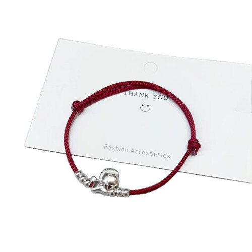 爆款金錢馬足銀999紅繩手鏈2026生肖馬本命年紅手繩小衆編織繩