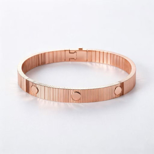 卡加條紋螺絲手鏈 新款高版本設計錶帶不綉鋼時尚女士男士手鏈