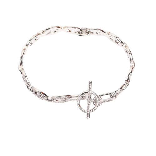 1新款豬鼻子手鏈女小衆滿鑽銀輕奢精緻設計感百搭氣質ot釦手鐲 1新款豬鼻子手鏈女小衆滿鑽銀輕奢精緻設計感百搭氣質ot釦手鐲