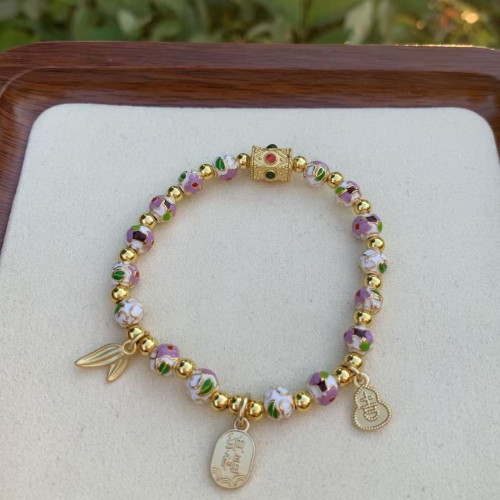 新款繁花掐絲6mm景泰藍手串系列飾品手鏈禮物飾品 新款繁花掐絲6mm景泰藍手串系列飾品手鏈禮物飾品