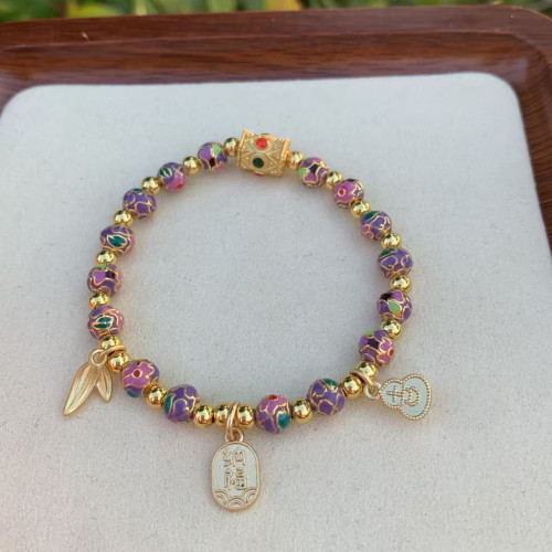 新款繁花掐絲6mm景泰藍手串系列飾品手鏈禮物飾品 新款繁花掐絲6mm景泰藍手串系列飾品手鏈禮物飾品