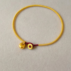 正宗沙金胖福金豆子手鏈保色不掉色鍍金手鏈氣質小衆個性女禮物高