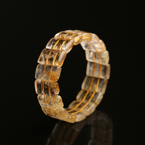 天然金髮晶鐲形手排冰透素圈黃髮晶手牌男女款量石金髮晶手排批 天然金髮晶鐲形手排冰透素圈黃髮晶手牌男女款量石金髮晶手排批