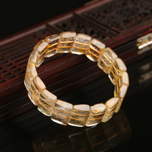 天然金髮晶鐲形手排冰透素圈黃髮晶手牌男女款量石金髮晶手排批 天然金髮晶鐲形手排冰透素圈黃髮晶手牌男女款量石金髮晶手排批