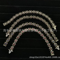 克羅伈新款十字花復古做舊帶鑽手鏈歐美時尚潮流男女同款飾品