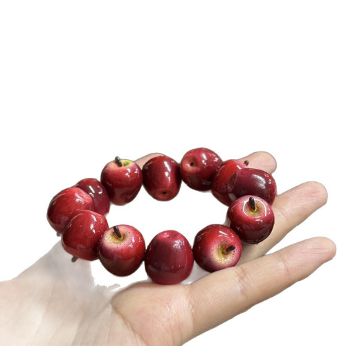 平安夜新年創意紅紅火火蘋果手串首飾水果高級感小衆生日禮物手鏈