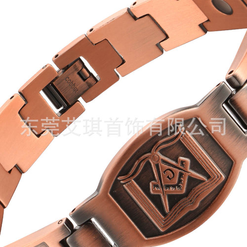 純紅銅手鏈簡約純銅手鏈維京款惡魔之眼磁性純銅手鏈男款 純紅銅手鏈簡約純銅手鏈維京款惡魔之眼磁性純銅手鏈男款