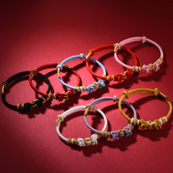 手編繩成品馬鞍結馬到成功國風手串情侶編繩手鏈禮物手工編織手繩