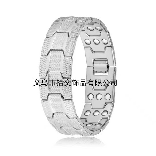 新款磁性能量古紅銅磁石手鏈復古時尚三排全磁石可拆卸男手環