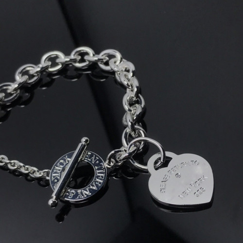 t家精工高質量網紅爆款滴油OT愛心手鏈三色雙層珍珠