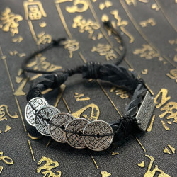 來財山鬼花錢新中式太嵗手鏈復古原創設計民族風道系手繩時來運轉