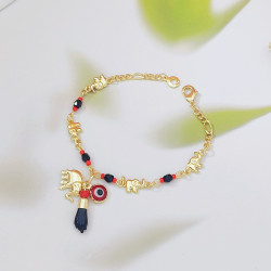 款波西米亞風惡魔之眼小象手鏈卡通趣味腳鏈度假風