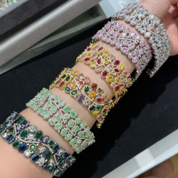 鋯石滿鑲高級感個性氣質重工輕奢高貨優雅貴氣手鏈