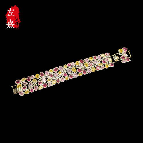 鋯石滿鑲高級感個性氣質重工輕奢高貨優雅貴氣手鏈 鋯石滿鑲高級感個性氣質重工輕奢高貨優雅貴氣手鏈