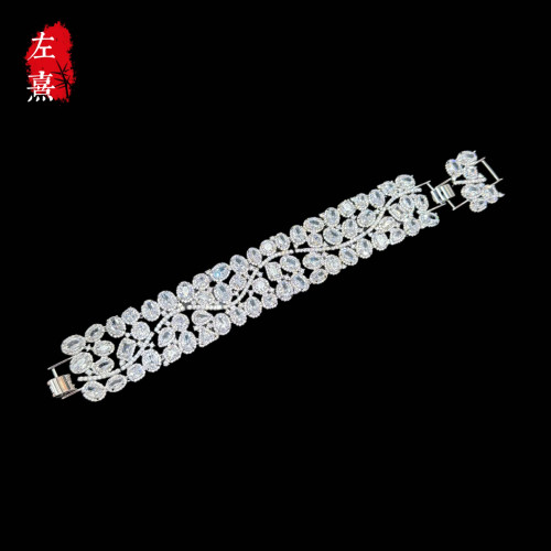 鋯石滿鑲高級感個性氣質重工輕奢高貨優雅貴氣手鏈 鋯石滿鑲高級感個性氣質重工輕奢高貨優雅貴氣手鏈
