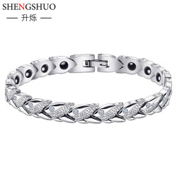 磁石鈦鋼男士手鏈時尚個性不鏽鋼歐美飾品手飾不掉色配飾小衆