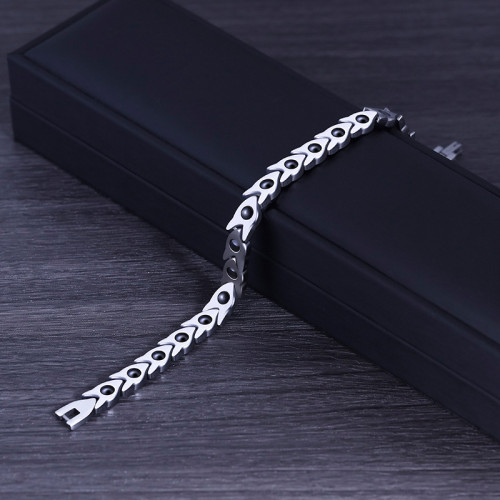 磁石鈦鋼男士手鏈時尚個性不鏽鋼歐美飾品手飾不掉色配飾小衆