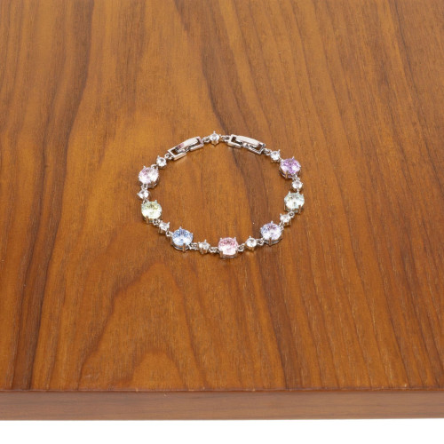 閃亮銅手鏈 男女輕奢感水晶手串滿天星首飾簡約手飾飾品