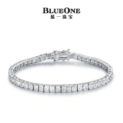 歐美滿鑽鋯石網球鏈男女高級感手鏈嘻哈手串飾品男女輕奢小衆