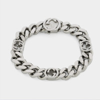 古家雙G互釦標飾雕刻花手鏈個性霸氣經典歐美風車花項鍊男女同款