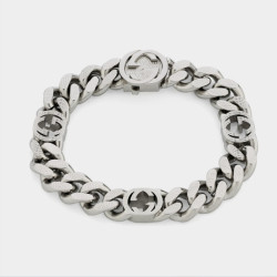 古家雙G互釦標飾雕刻花手鏈個性霸氣經典歐美風車花項鍊男女同款