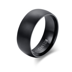 men rings 鈦材質飾品 歐美時尚男士戒指 黑色鈦戒TR-001
