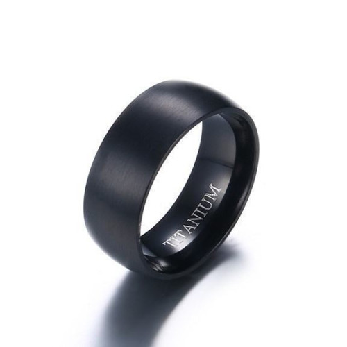 men rings 鈦材質飾品 歐美時尚男士戒指 黑色鈦戒TR-001