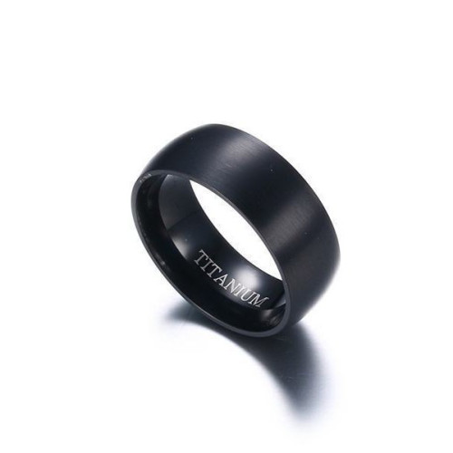 men rings 鈦材質飾品 歐美時尚男士戒指 黑色鈦戒TR-001