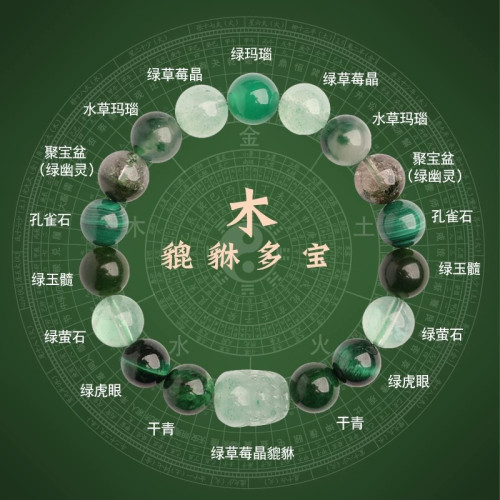 五行貔貅火屬性手串缺火補火喜用火天然水晶多寶南紅瑪瑙吉祥手鏈