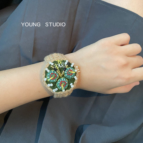 王源同款毛線編織手錶diy設計手作原創男女腕表高級禮物創意飾品 王源同款毛線編織手錶diy設計手作原創男女腕表高級禮物創意飾品