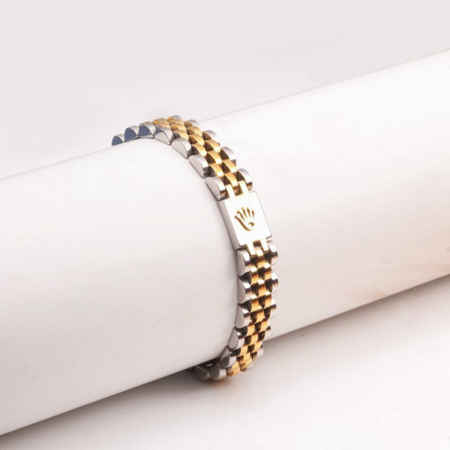 三片勞款皇冠不鏽鋼男士車機手鏈手錶鏈