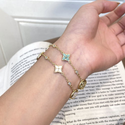 新年新款四葉草鋯石手鏈女輕奢小衆設計感飾品精緻小香風氣質手飾