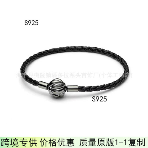 潘家s925純銀基礎蛇骨鏈搭配DIY散珠珠子米奇玫瑰金五角星手鏈