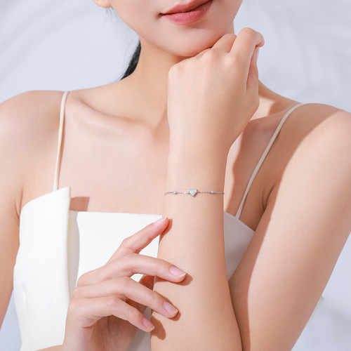 S925純銀輕奢愛心&星星&月亮&蝴蝶手鏈女歐美ins風手飾品