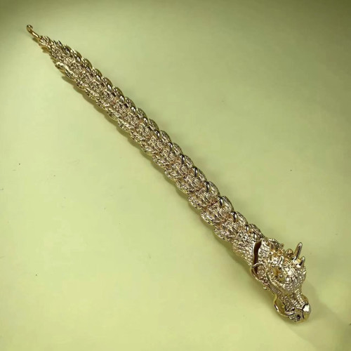 翔栩龍骨鏈立體龍手鏈男款霸氣龍頭帥氣個性高級高顔值廠 家