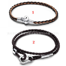 潘家多拉925純銀白銅鍍銀彩色伸縮手鏈手環可調節手鏈基礎鏈手鏈