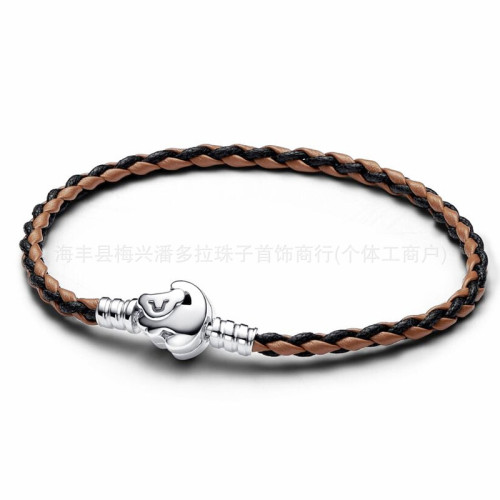 潘家多拉925純銀白銅鍍銀彩色伸縮手鏈手環可調節手鏈基礎鏈手鏈