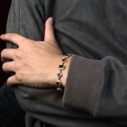 合成鋯石手鏈小衆原創設計多型網球流手鏈男女氣質輕奢配飾