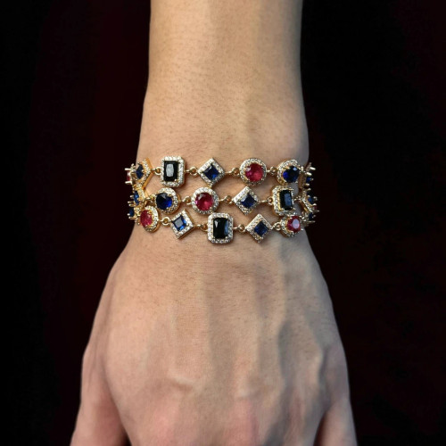 合成鋯石手鏈小衆原創設計多型網球流手鏈男女氣質輕奢配飾 合成鋯石手鏈小衆原創設計多型網球流手鏈男女氣質輕奢配飾