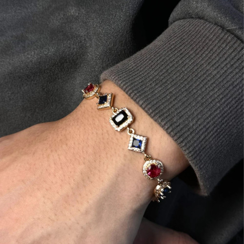 合成鋯石手鏈小衆原創設計多型網球流手鏈男女氣質輕奢配飾 合成鋯石手鏈小衆原創設計多型網球流手鏈男女氣質輕奢配飾