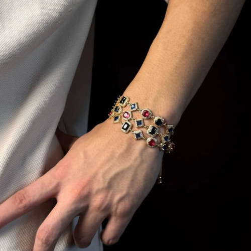 合成鋯石手鏈小衆原創設計多型網球流手鏈男女氣質輕奢配飾 合成鋯石手鏈小衆原創設計多型網球流手鏈男女氣質輕奢配飾