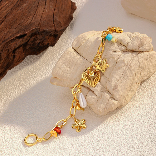 歐美風金色電鍍鈦鋼手鏈女個性時尚百搭手串不鏽鋼飾品潮手飾