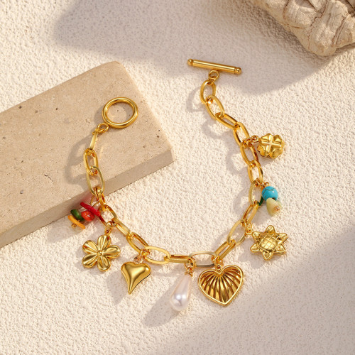 歐美風金色電鍍鈦鋼手鏈女個性時尚百搭手串不鏽鋼飾品潮手飾