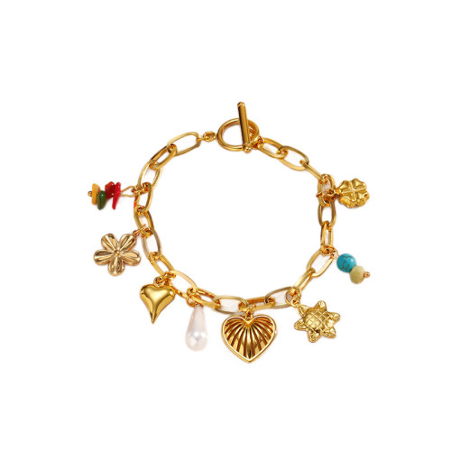 歐美風金色電鍍鈦鋼手鏈女個性時尚百搭手串不鏽鋼飾品潮手飾