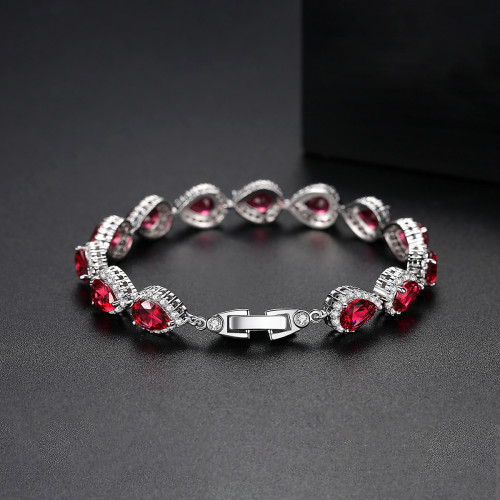 錦瑟 沁泉吟心 AAA滴水 鋯石手鏈 八心八箭小圓鋯石點綴 