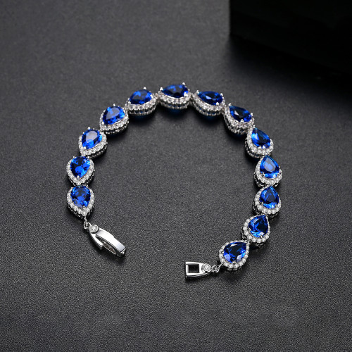 錦瑟 沁泉吟心 AAA滴水 鋯石手鏈 八心八箭小圓鋯石點綴 