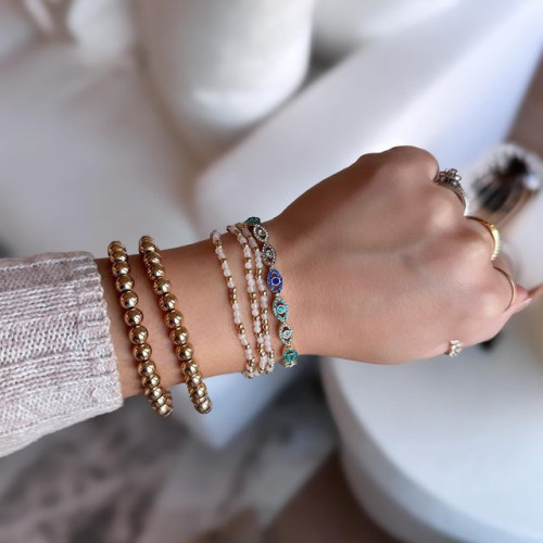 歐美新款時尚惡魔之眼睛彩鑽獨特個性化創意滴油工藝手鏈配飾